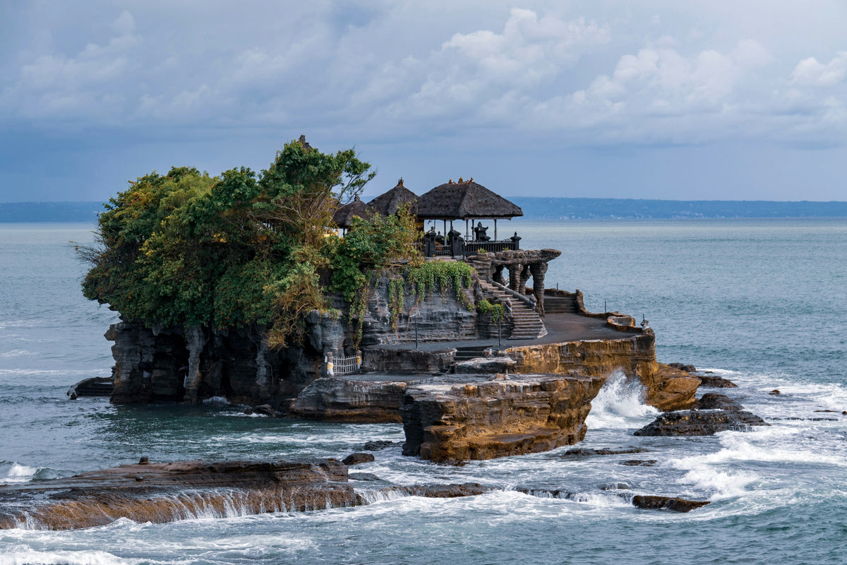 Tanah Lot temple on its rock in the sea, Bali