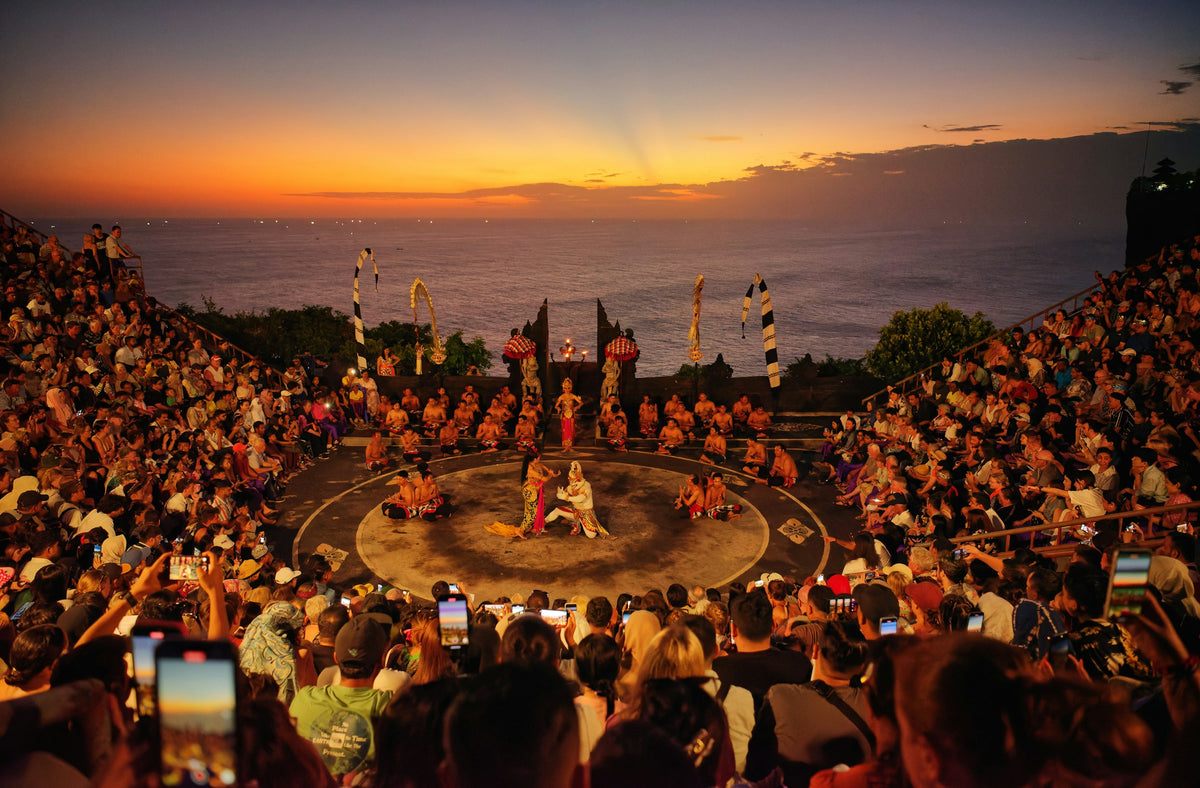 A kecak dance performance at Uluwatu Temple, Bali
